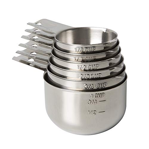 Book Cover KitchenMade Measuring Cups Stainless Steel 6 Piece Stackable Set
