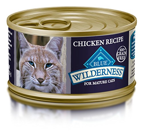 Blue Buffalo Wilderness Mature Grain Free Chicken Pate Wet Cat Food 3-oz (pack of 24)
