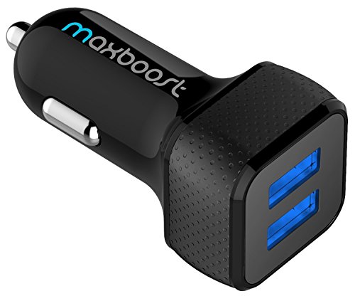 Book Cover Maxboost Car Charger with SmartUSB Port 4.8A/24W [Black] Charger Adapter Compatible with iPhone 12 11 Pro Max/XS Max/XR/XS/X/8/7/Plus,Galaxy S20 Ultra/S10/S10+/S10e/Note,LG,Air,Mini,Huawei, Moto,Pixel