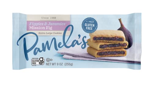 Book Cover Pamela's Products Gluten Free Figgies & Jammies Cookies, Mission Fig, 9 Ounce (Pack of 6)