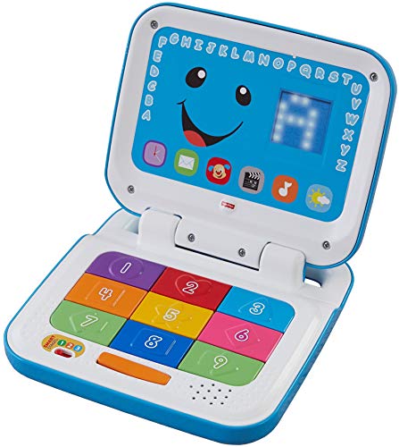 Book Cover Fisher-Price Laugh & Learn Smart Stages Laptop, Blue/White