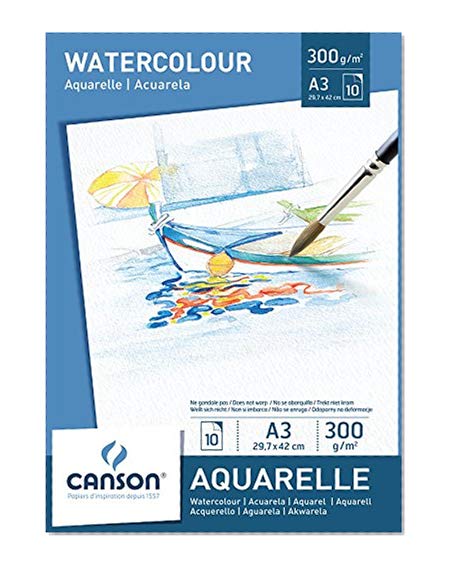 Canson Bloc 200005790 Papier aquarelle Blanc