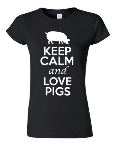 Book Cover Keep Calm and Love Pigs Junior T-Shirt Tee