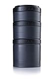 BlenderBottle Prostak Expansion Container To Store Nutrition/Powder/Snacks/Vitamins (Pack of 3) - Black