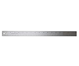 Officemate OIC Classic Stainless Steel Metal Ruler, 18 inches with Metric Measurements (66613)