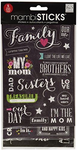 Book Cover Me & My Big Ideas GVP-52 Glitter Stickers Value Pack, Chalk, Family