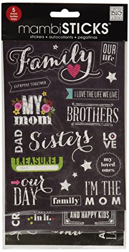 Me & My Big Ideas GVP-52 Glitter Stickers Value Pack, Chalk, Family
