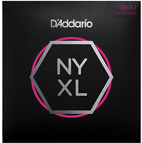 D'Addario NYXL0942 Nickel Plated Electric Guitar Strings, Super Light,09-42 - High Carbon Steel Alloy for Unprecedented Strength - Ideal Combination of Playability and Electric Tone