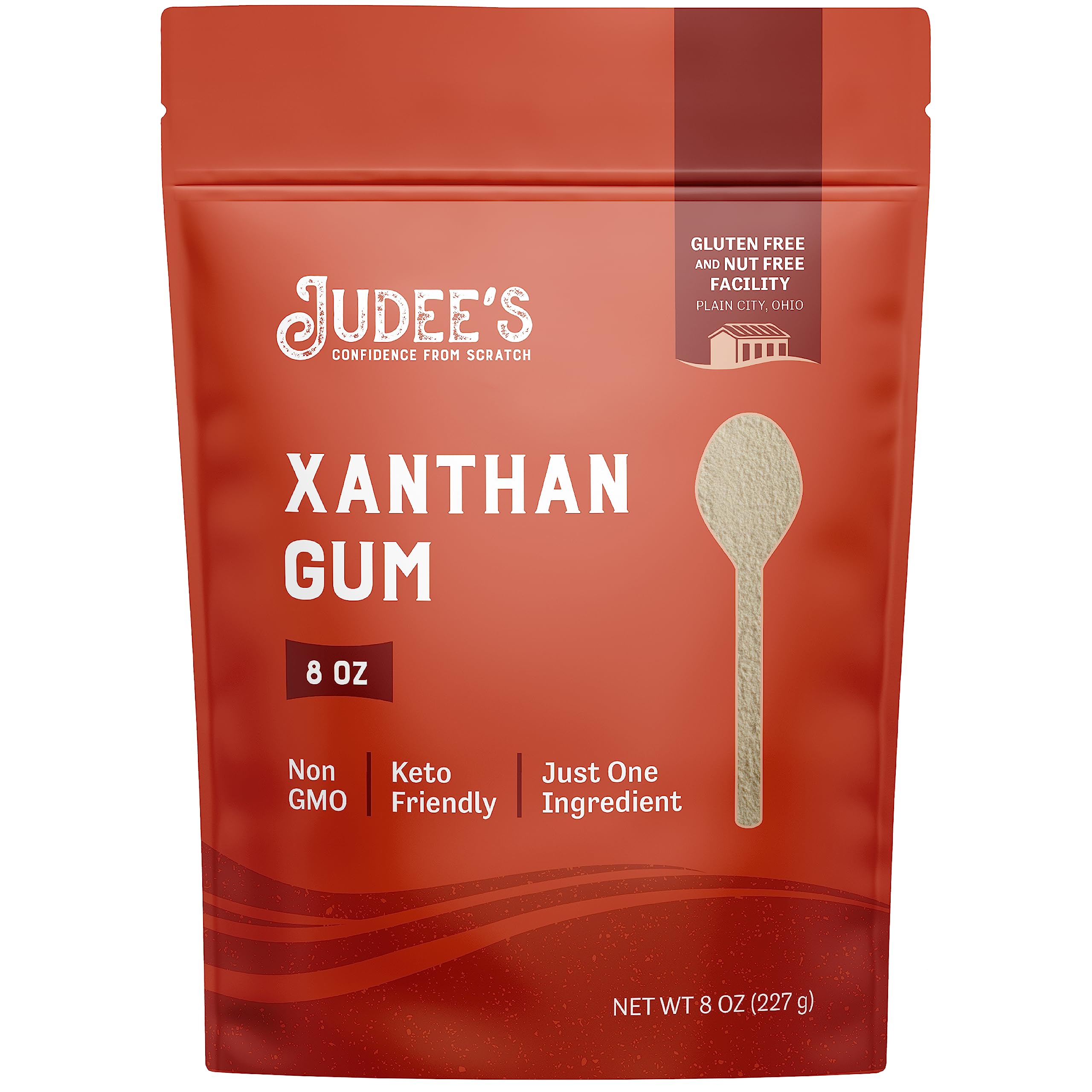 Book Cover Judee's Xanthan Gum - 8 oz - Baking Supplies- Delicious and 100% Gluten-Free - Great for Keto Syrups, Soups, and Sauces - Thickens Dough and Baked Goods 8 Ounce (Pack of 1)