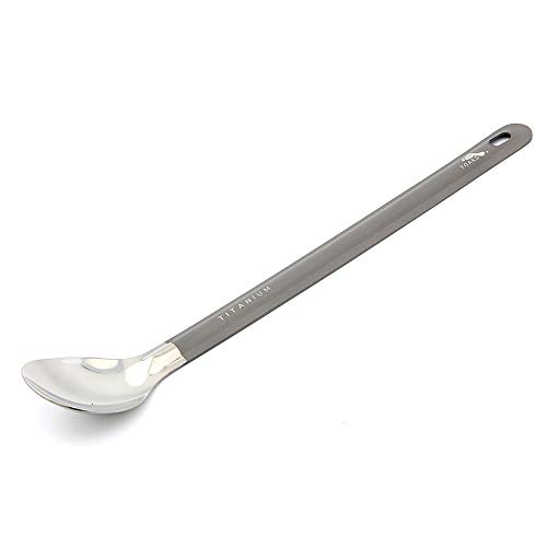 Book Cover TOAKS Titanium Long Handle Spoon with Polished Bowl