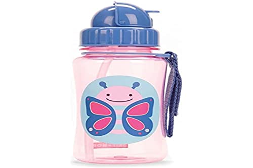 Skip Hop Toddler Sippy Cup with Straw, Zoo Straw Bottle, Butterfly