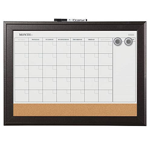 Book Cover Quartet Combination Magnetic Whiteboard Calendar & Corkboard, 17