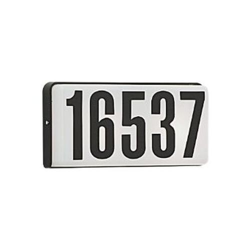 Lighted LED Address Light, Low Voltage, Rust Free, Rectangular Address Light with Black Sticker Numbers