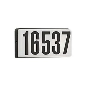 Lighted LED Address Light, Low Voltage, Rust Free, Rectangular Address Light with Black Sticker Numbers