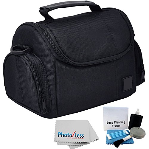 Book Cover Deluxe Soft Padded Medium Bag for Digital SLR Camera Lens & Video Accessories Case for Nikon D3000 D3100 D3200 D3300 D5100 D5200 D5300 D7000 D7100 + Camera and Lens Cleaning KIT