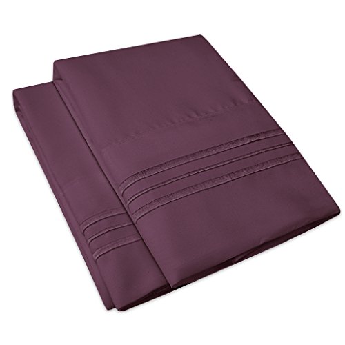 Book Cover 1500 Supreme Collection Pillowcase - King, 2 Count, Purple