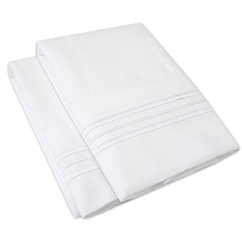Book Cover 1500 Supreme Collection Pillowcase - King, 2 Count, White