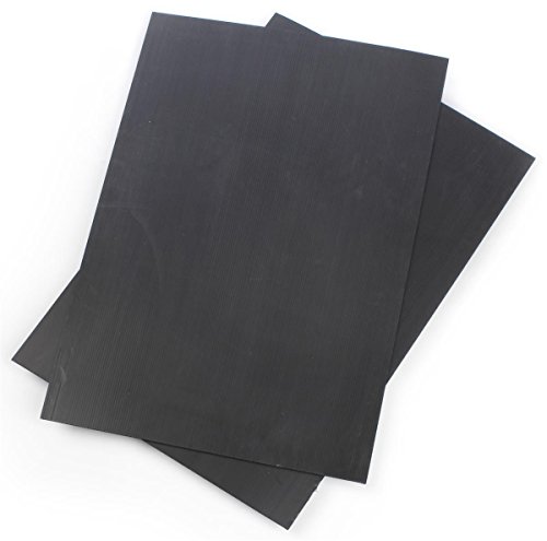 24 x 36 Black Corrugated Plastic Panels, 3/16-inch Thick, Great as Poster Backer - Set of 2