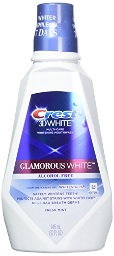 Crest 3D White Multi-Care Whitening Rinse, Glamorous White, Fresh Mint - 32 oz - 2 pk