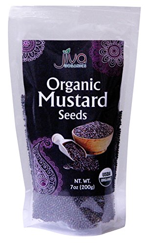 Book Cover Jiva USDA Organic Mustard Seeds Black 7 Ounce - Nearly 1/2 Pound