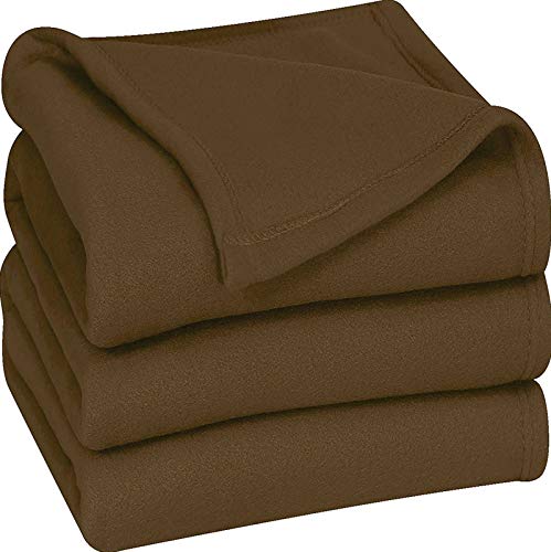 Book Cover Utopia Bedding Fleece Blanket Twin Size Chocolate Soft Warm Bed Blanket Plush Blanket Microfiber
