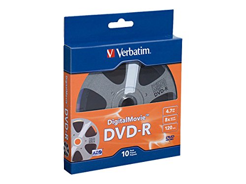 Book Cover Verbatim DVD-R 4.7GB 8X - DigitalMovie Surface - 10pk Bulk Box