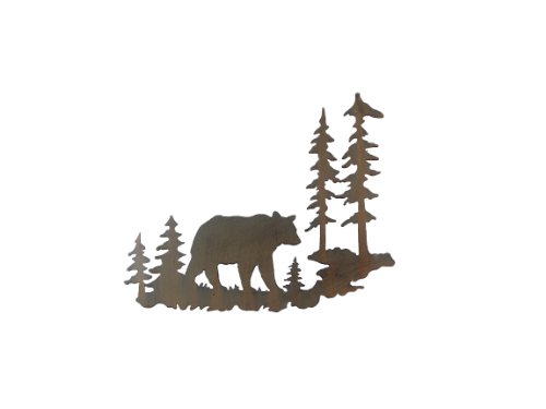 Young's Laser Cut Metal Bear Wall Art, 22-Inch