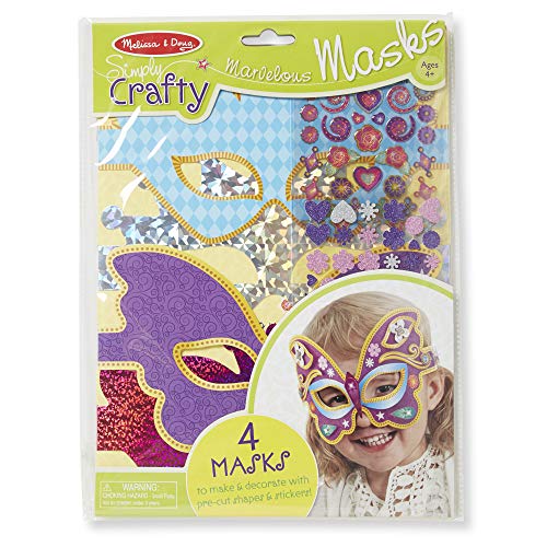 Book Cover Melissa & Doug Simply Crafty Marvelous Masks Activity Kit (Makes 4 Masks)