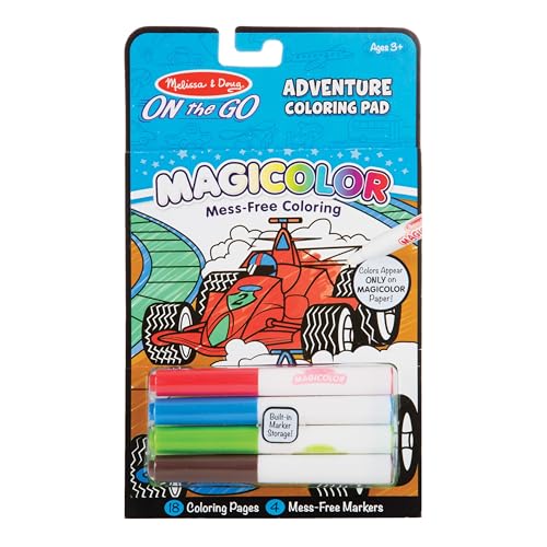 Melissa & Doug On The Go Magicolor Coloring Pad: Adventure - 18 Coloring Pages and 4 Markers
