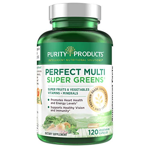 Book Cover Purity Products Perfect Multi Super Greens Dietary Supplement Health Nutrition, 120 count