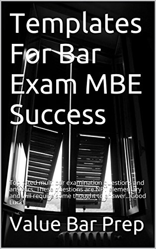 Templates For Bar Exam MBE Success   *An e-book: Ivy Black letter law study book - LOOK INSIDE!! !