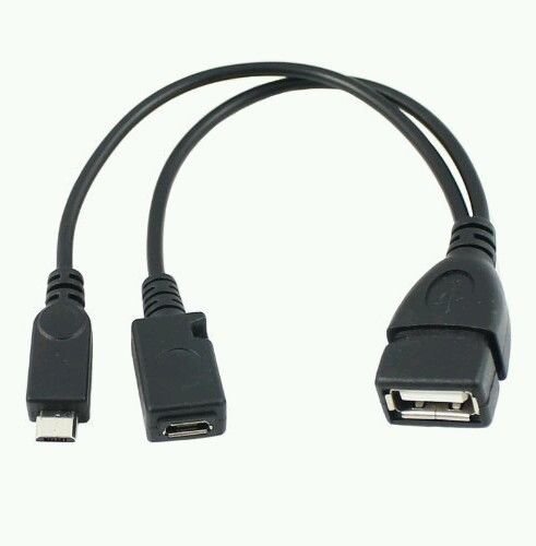 Yonisun Micro USB Host OTG Cable with USB Power for Samsung/HTC/Nexus/Lg Phones and Tablets 1 PACK