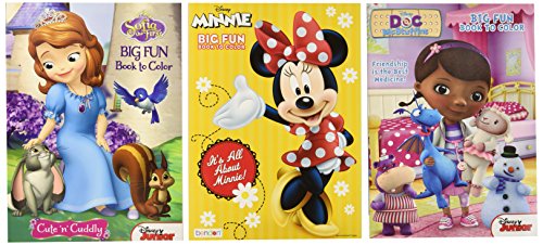 Disney Coloring and Activity Book Assortment - 3 Full-sized Coloring Books - 96 Pgs each