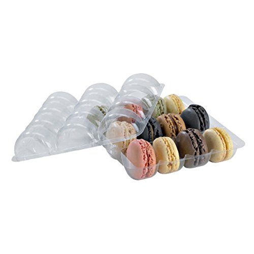 PacknWood - 210MACINS12BC Clear Plastic Macaron Box Insert (Case of 25), - Macaron Cookie Container (6" x 5.4") PK210MACINS12