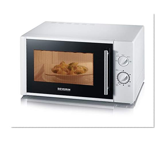 SEVERIN Four à Micro-Ondes, Plateau Tournant Inclus (Ø 24,5cm), Minuteur, 900W, MW 7873, Blanc