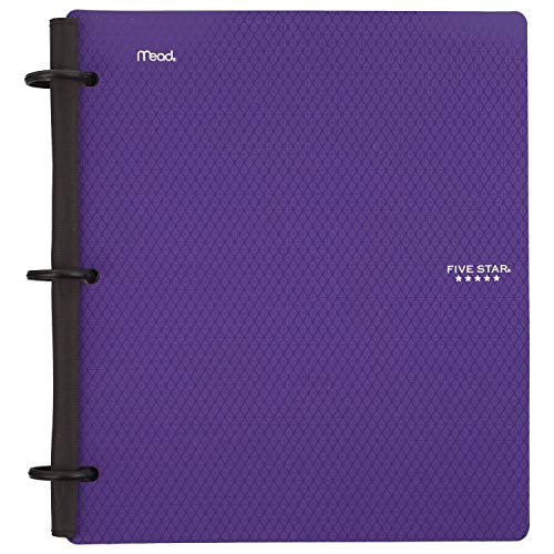 Five Star Flex Hybrid NoteBinder, 1 Inch Binder, Notebook and Binder All-in-One, Purple (72514)