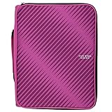 Five Star Zipper Binder Plus Multi Access File, 2-Inch Capacity, 13.75 x 12.12 x 3.5 Inches, Berry Pink/Purple (72540)