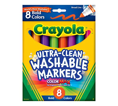 Book Cover Crayola Washable Bold Broad Line Markers 8 ea (Pack of 2)