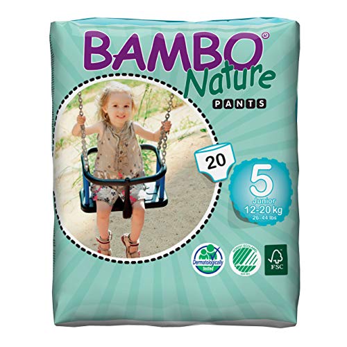 Book Cover Bambo Nature Baby Training Pants Classic, Size 5 (26-44 Lbs), 20 Count