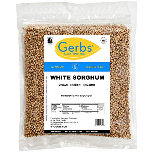 Book Cover Gerbs Sorghum Grain - 2 LBS. - Top 14 Food Allergen Friendly & Non GMO â€“ Vegan, Keto Safe & Kosher â€“ Product of USA