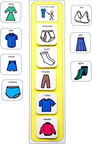 Plastic Visual ASD Getting Dressed Schedule (Picture Communication Symbols)
