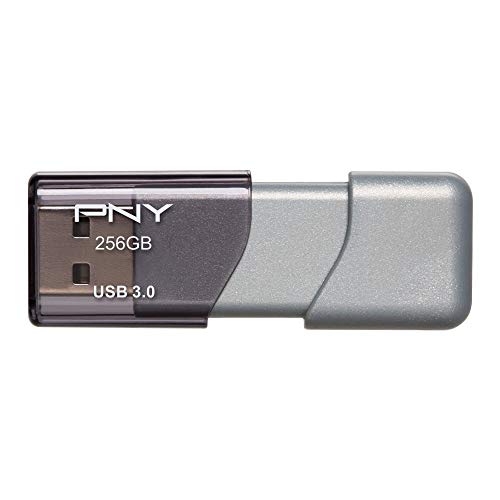 Book Cover PNY 256GB Turbo AttachÃ© 3 USB 3.0 Flash Drive - (P-FD256TBOP-GE), GREY