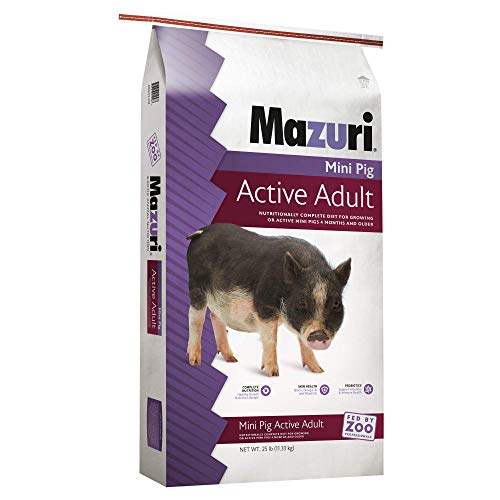 Book Cover Mazuri | Nutritionally Complete Mini Pig Active Adult Food | 25 Pound (25 lb.) Bag