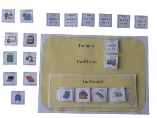 A4 Plastic Visual ASD Day Planner (Picture Communication Symbols)