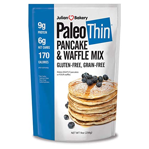 Julian Bakery | Paleo Thin | Pancake | Waffle Mix | Easy To make | Grain-Free | Gluten-Free | Low Carb | 9 Oz