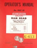 Kearney & Trecker 2CH 3CH 4CH 2CK 3CK 20 & 30 h.p, RHC-10, Milling Operations Manual