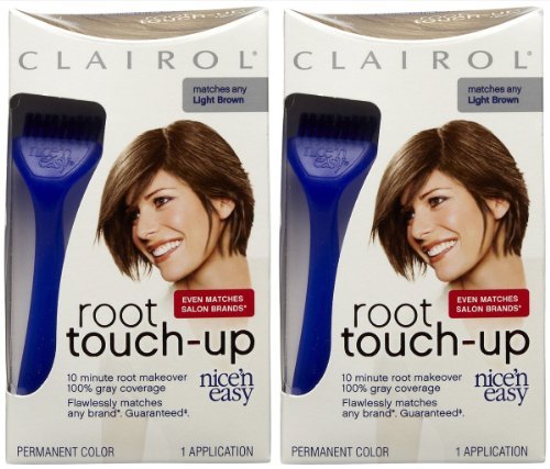 Clairol Nice 'n Easy Root Touch-Up, Light Brown #6(Pack of 2)