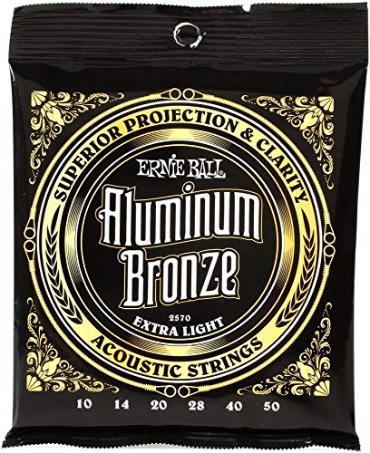 Ernie Ball Extra Light Aluminum Bronze Acoustic Guitar Strings - 10-50 Gauge