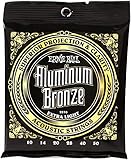 Ernie Ball Extra Light Aluminum Bronze Acoustic Guitar Strings, 10-50 Gauge (P02570)