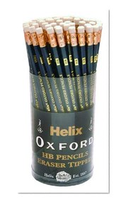 Helix Oxford P60272 Lot de 72 crayons à papier HB avec pointe gomme